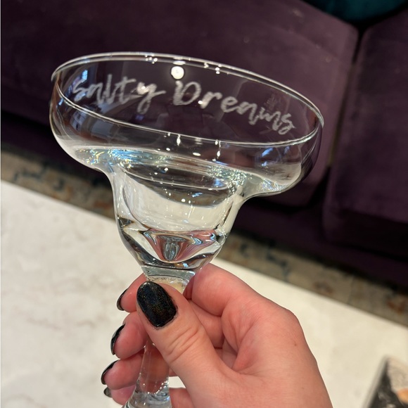 “Salty Dreams” Engraved Margarita Glass - Picture 4 of 4
